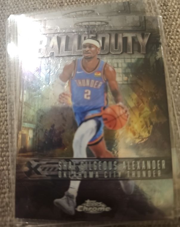 2025-26 Topps Chrome #BD-6 Shai Gilgeous-Alexander Ball of Duty Thunder — front