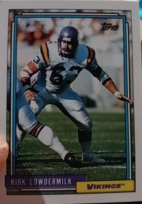 1992 Topps #290 Kirk Lowdermilk Minnesota Vikings — front