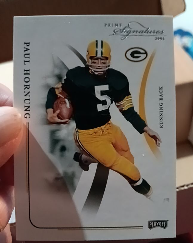 2004 Playoff Prime Signatures Paul Hornung — front