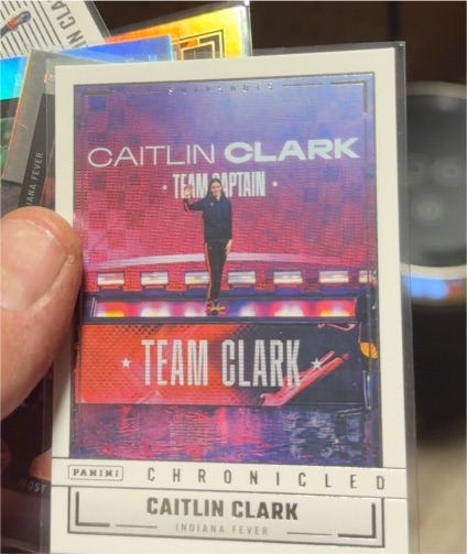 2025 Panini Caitlin Clark Chronicled #98 Snapshots Team Clark — front