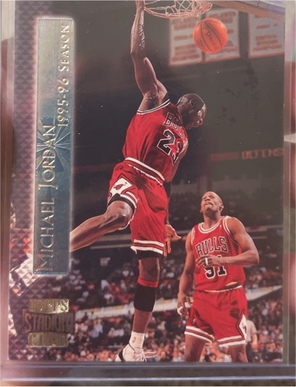 1995-96 Topps Stadium Club Shining Moments #SM2 Michael Jordan — front