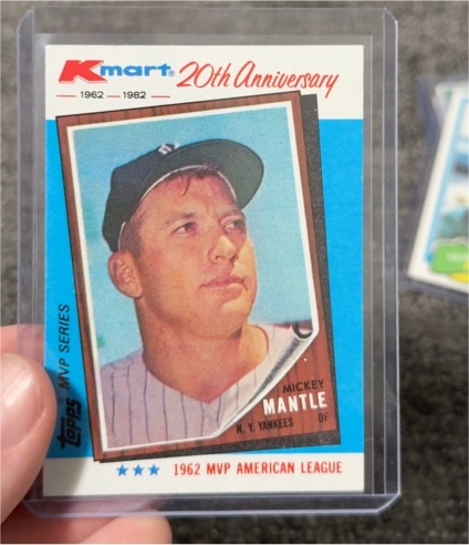 1982 Topps Kmart MVP Series #1 Mickey Mantle — front