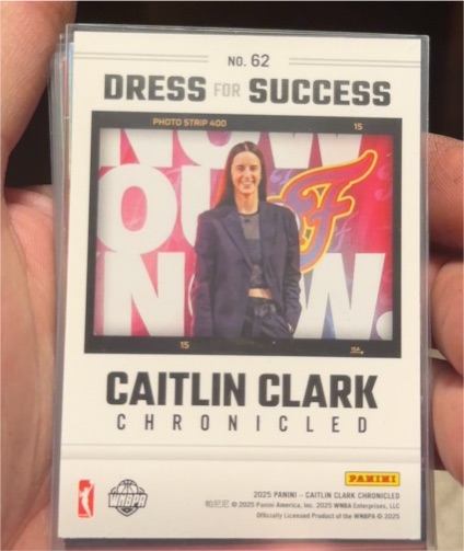 2025 Panini Caitlin Clark Chronicled Dress For Success #62 — front