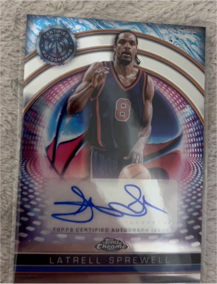 2024-25 Topps Chrome Certified Autograph Issue Latrell Sprewell #TCAI-LS — front