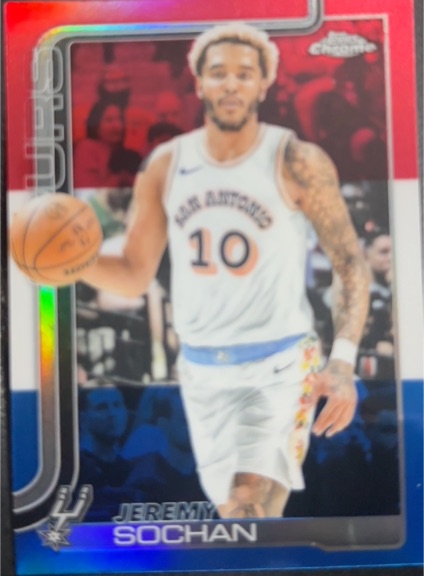 2025-26 Topps Chrome #239 Jeremy Sochan — front