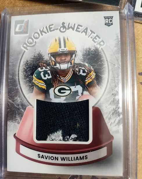 2025 Panini Donruss #SWE-SVW Savion Williams Rookie Sweater — front