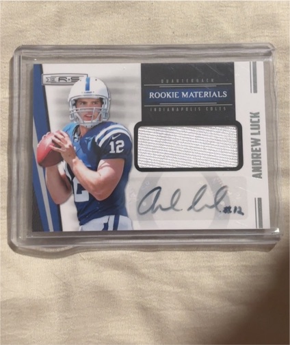 2012 Panini Rookies & Stars Rookie Materials Andrew Luck — front