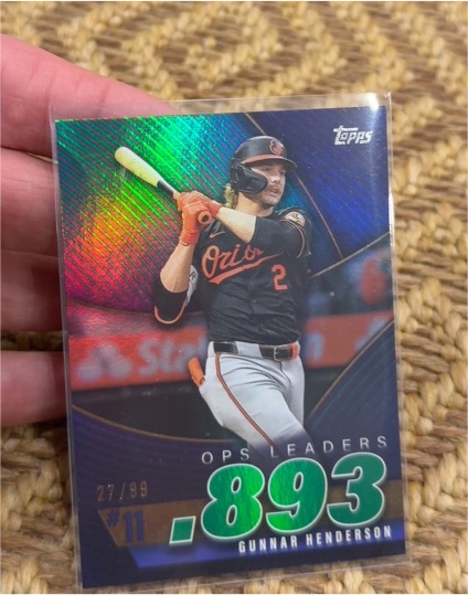 2025 Topps Series 2 OPS Leaders #OPS-11 Gunnar Henderson — front