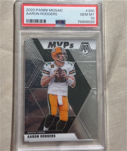 2020 Panini Mosaic #300 Aaron Rodgers MVPs — front