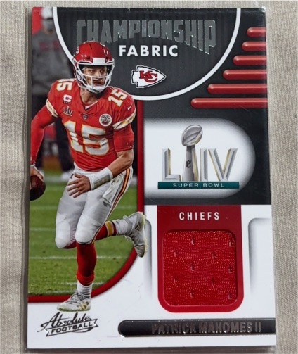 2022 Panini Absolute Championship Fabric #CF-3 Patrick Mahomes II — front
