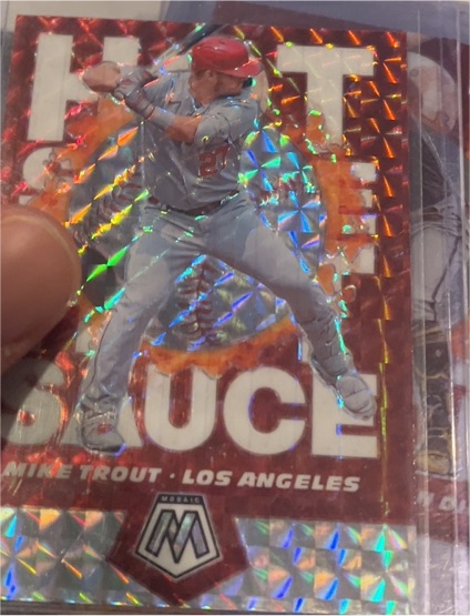 2021 Panini Mosaic #HS1 Mike Trout Hot Sauce Mosaic — front
