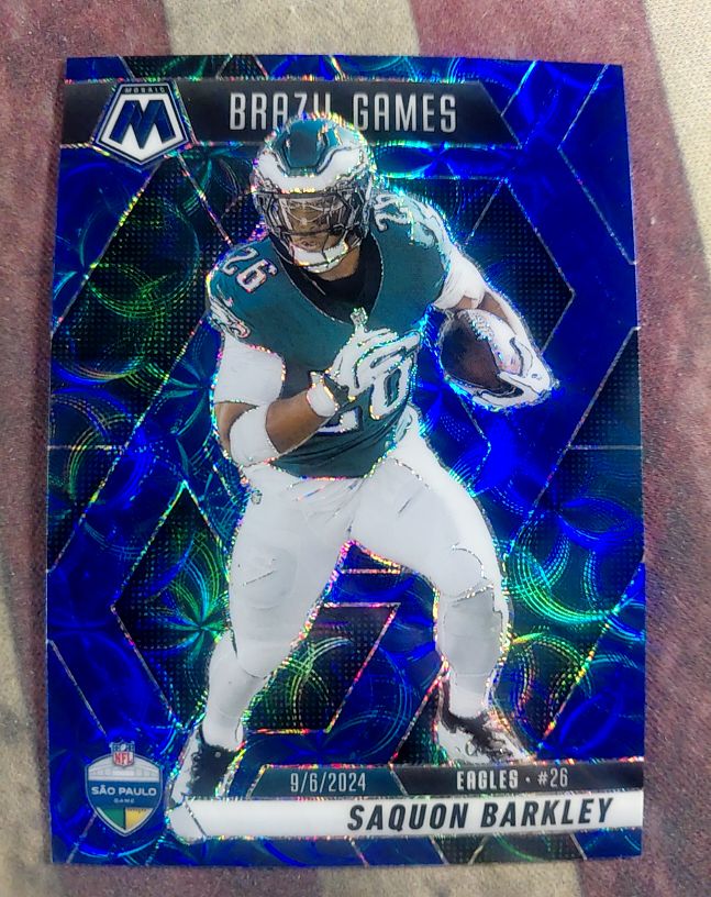 2025 Panini Mosaic #263 Saquon Barkley Brazil Games — front