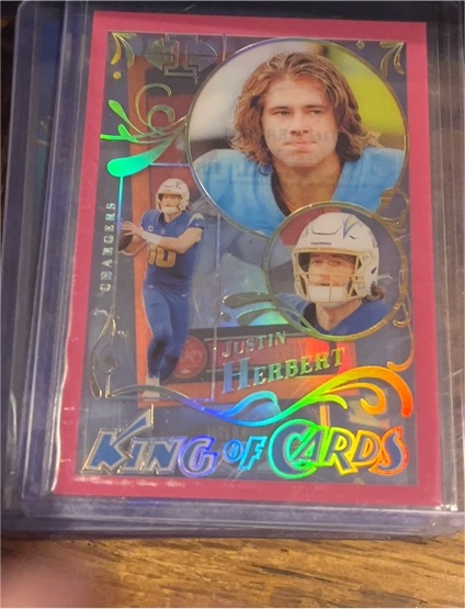 2022 Panini Illusions #KC-4 Justin Herbert King of Cards — front