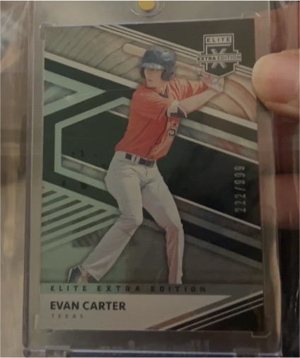 2020 Panini Elite Extra Edition #222 Evan Carter — front