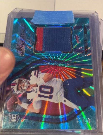 2020 Panini Certified New Generation Jerseys Mirror Blue Josh Allen — front