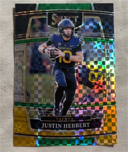 2022 Panini Select Draft Picks #38 Justin Herbert — front