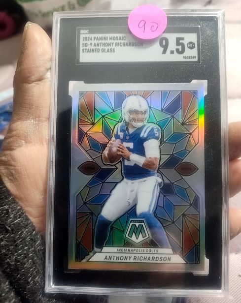 2024 Panini Mosaic #SG-9 Anthony Richardson Stained Glass — front