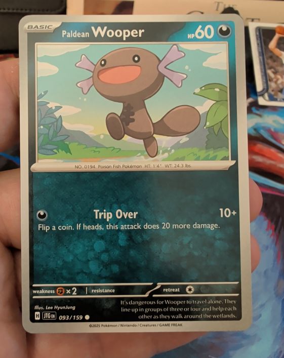2025 Pokémon SV09: Journey Together #093 Paldean Wooper — front