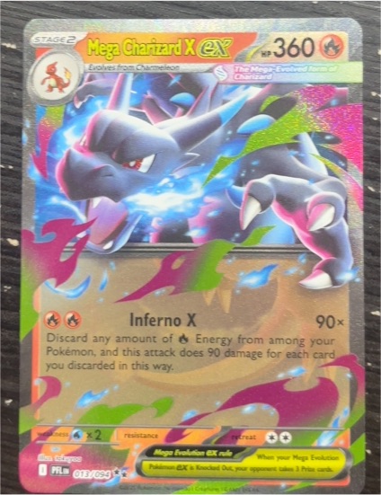 2025 Pokémon ME02: Phantasmal Flames #013 Mega Charizard X ex — front