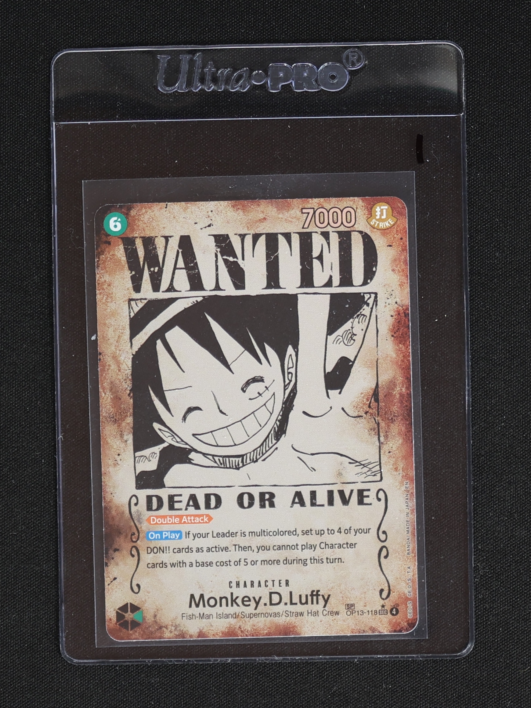 2025 One Piece OP13-118 Monkey D. Luffy Wanted Poster SP — front