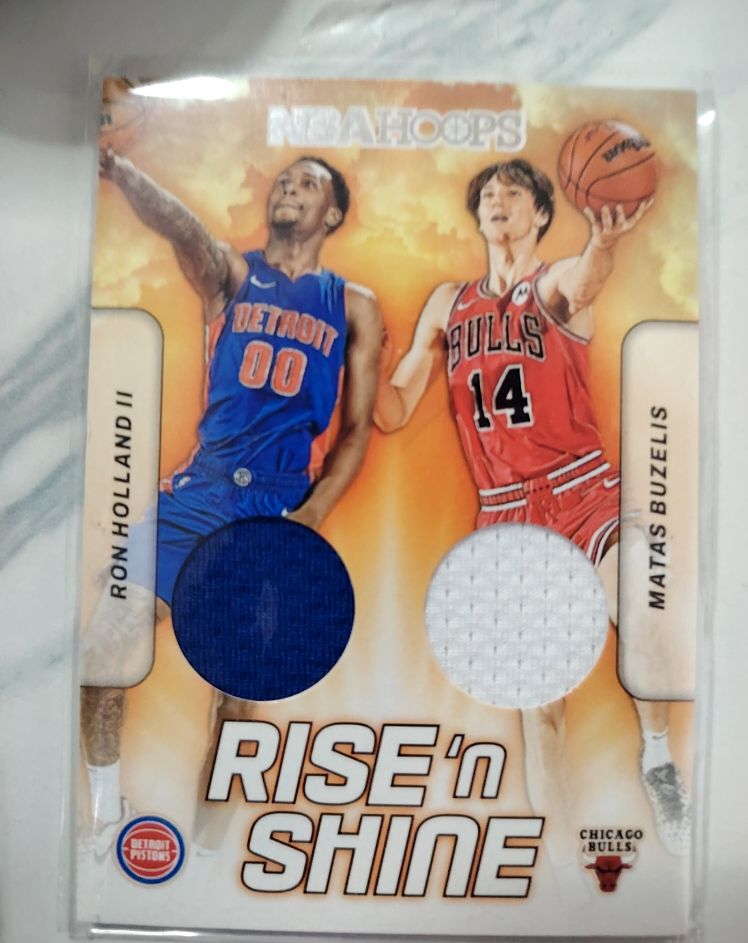 2024-25 Panini NBA Hoops #RSD-RMH Ron Holland II / Matas Buzelis Rise 'n Shine — front