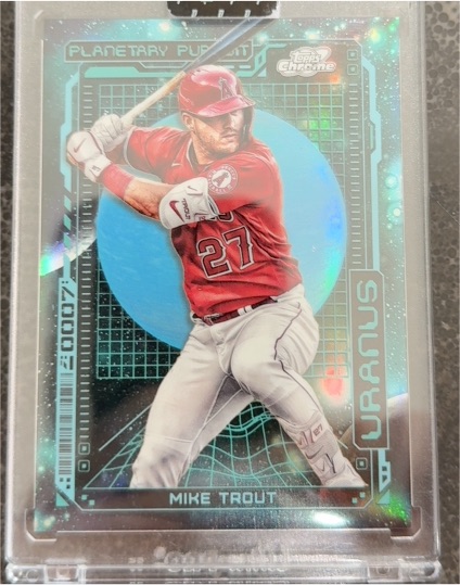 2023 Topps Cosmic Chrome Planetary Pursuit Uranus #2 Mike Trout — front