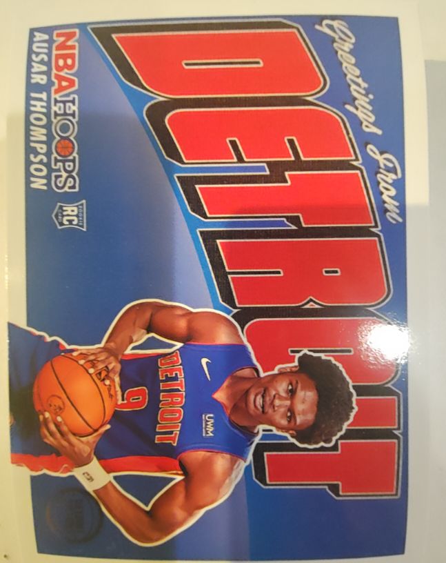 2023-24 Panini NBA Hoops #13 Ausar Thompson Rookie Greetings — front