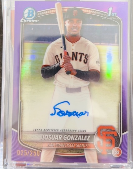 2025 Bowman Chrome #CPA-JD Josuar Gonzalez — front