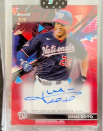 2021 Topps Finest #FA-JS Juan Soto — front