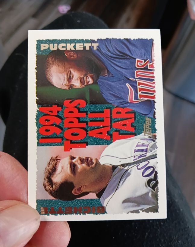 1995 Topps #390 Dante Bichette / Kirby Puckett — front