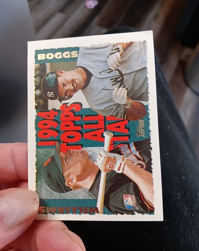1995 Topps #386 Wade Boggs & Matt Williams — front