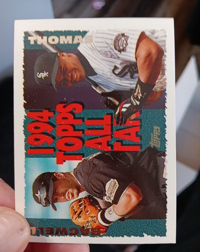 1995 Topps #384 Frank Thomas / Jeff Bagwell All Stars — front
