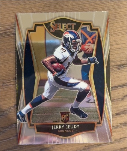 2020 Panini Select #156 Jerry Jeudy Premier Level Rookie Card — front