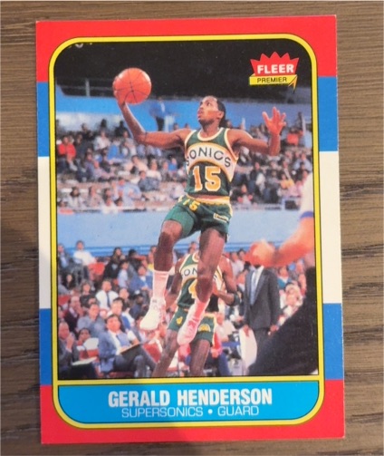 1986 Fleer #45 Gerald Henderson — front