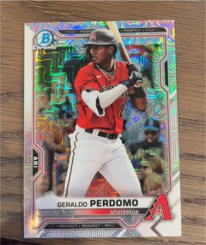 2021 Bowman Chrome #BCP-109 Geraldo Perdomo — front