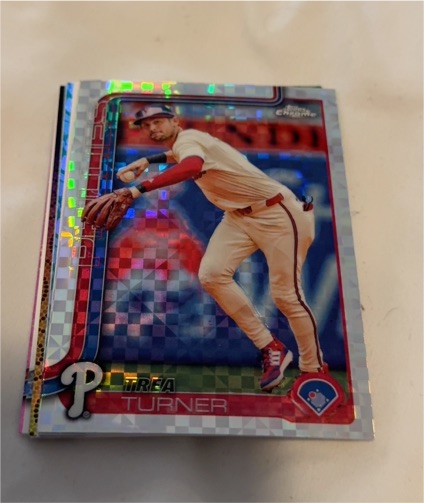 2025 Topps Chrome #208 Trea Turner — front