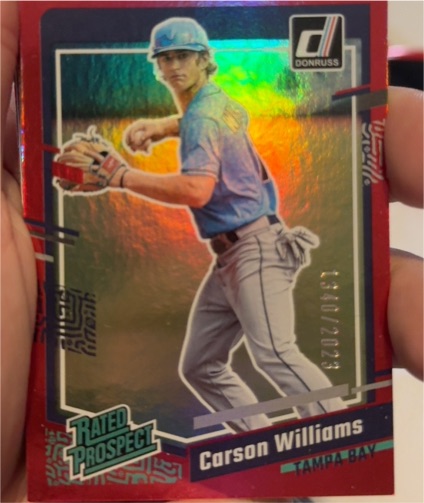 2023 Donruss Rated Prospect #RP Carson Williams — front