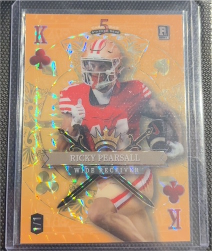 2024 Wild Card 5 Card Draw Stacked Deck King of Clubs Ricky Pearsall — front
