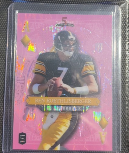 2024 Wild Card 5 Card Draw Stacked Deck Ace of Diamonds Ben Roethlisberger — front
