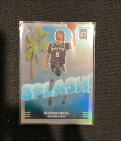 2024-25 Panini Donruss Optic Splash! #14 Stephon Castle RC San Antonio Spurs — front