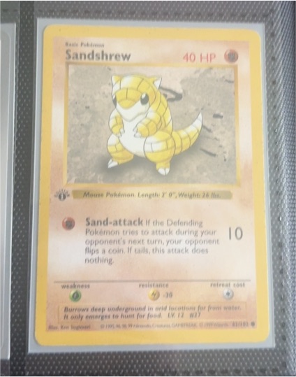 1999 Pokémon #62 Sandshrew — front