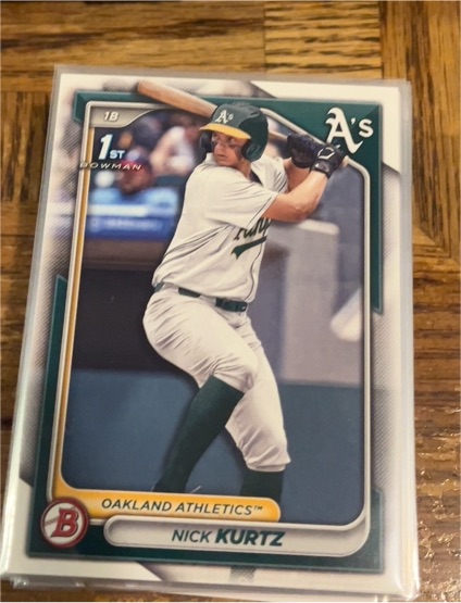 2024 Bowman Draft #BD-56 Nick Kurtz — front