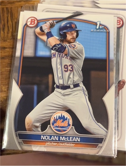 2023 Bowman Draft #BD-96 Nolan McLean — front