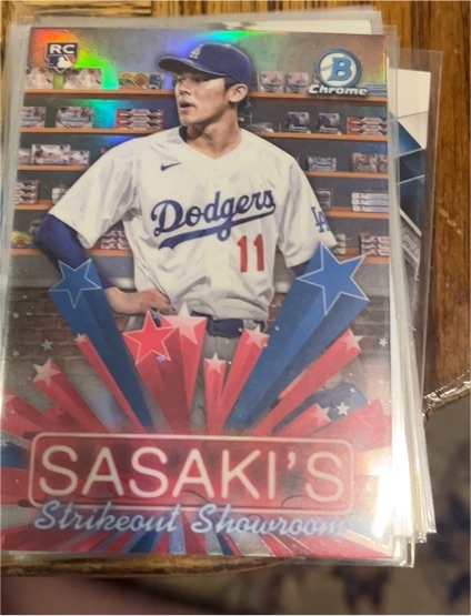 2025 Bowman Chrome #HS-9 Roki Sasaki Sasaki's Strikeout Showroom Rookie — front