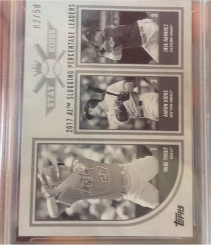 2018 Topps Big League #318 Mike Trout / Aaron Judge / Jose Ramirez — front