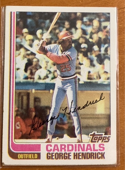 1982 Topps #420 George Hendrick — front