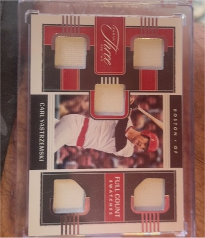 2022 Panini Three and Two Full Count Swatches Carl Yastrzemski — front