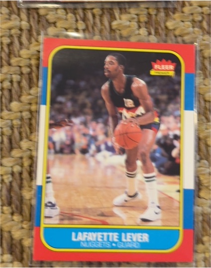 1986 Fleer #63 Lafayette Lever — front