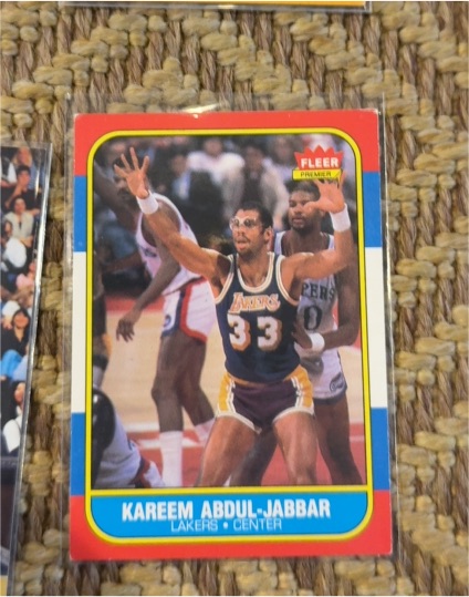 1986-87 Fleer Premier #1 Kareem Abdul-Jabbar — front