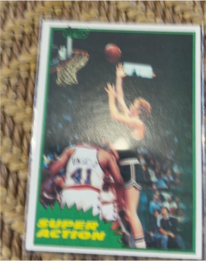 1981-82 Topps #101E Larry Bird Super Action — front